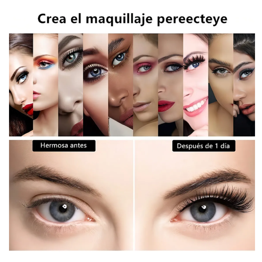 Kit 10 Pestañas magnéticas 3D+delineador